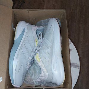 Grey, light yellow and pale pink adidas Women's Alphaedge